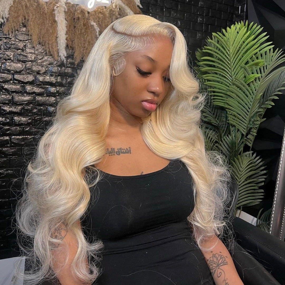 Mindy luxury hair LUXURY #613 Straight 13x4 transparent lace frontal wig