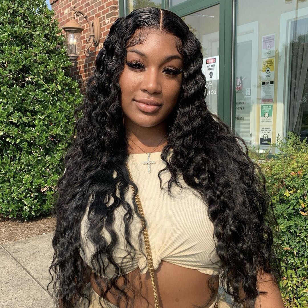 Mindy luxury hair Deep Wave 13x4 HD lace frontal wig