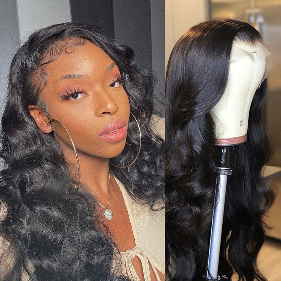 Mindy luxury hair Body wave 150% density 13x4 transparent lace front wig