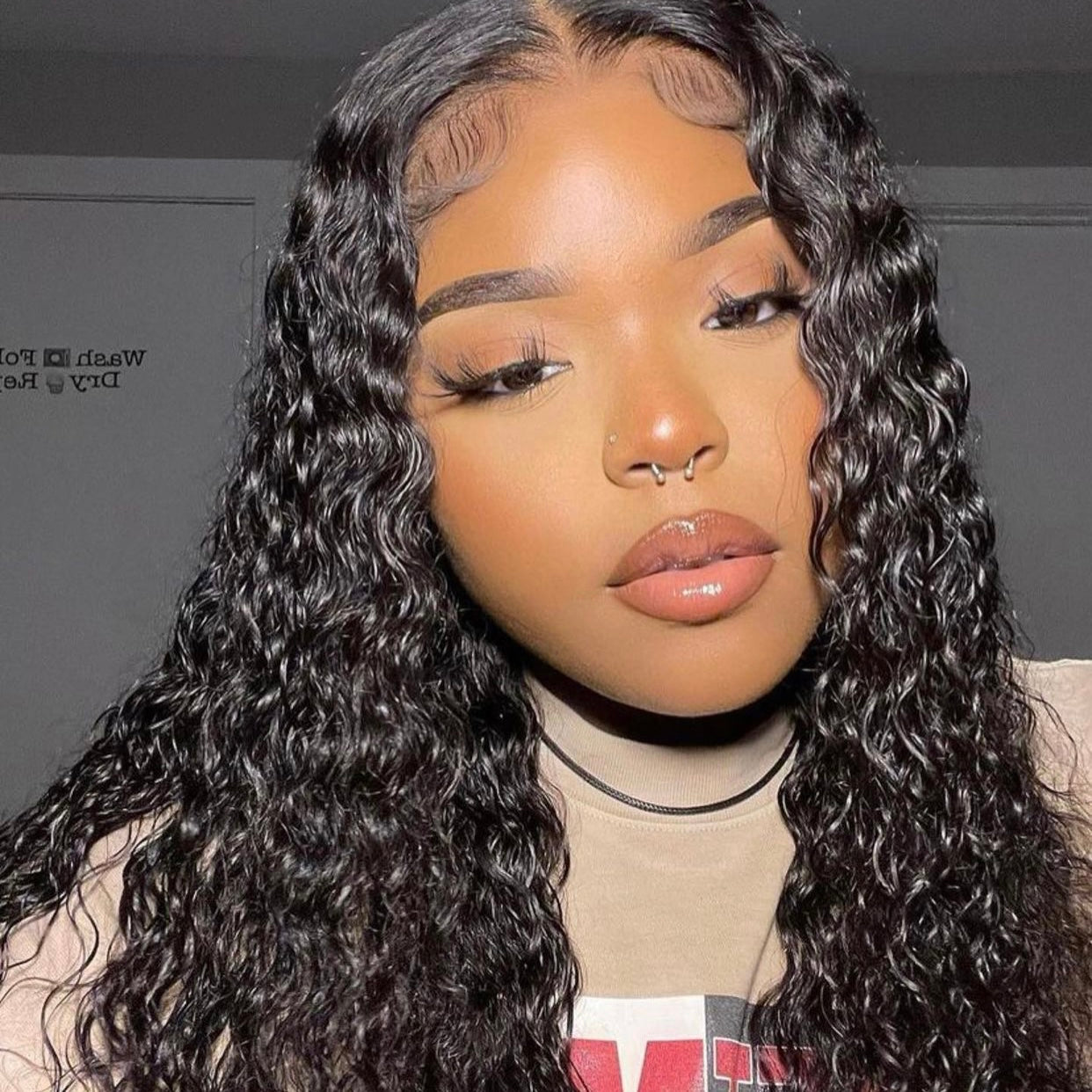 Mindy luxury hair Water Wave 13x4 HD lace frontal wig