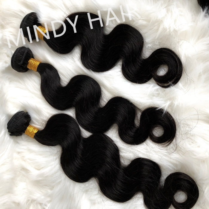 Mindy luxury hair 10A virgin Hair Body wave Bundles with 4x4 Closure