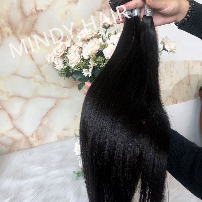 Mindy luxury hair 10A virgin Hair Straight Bundles with 4x4 Closure