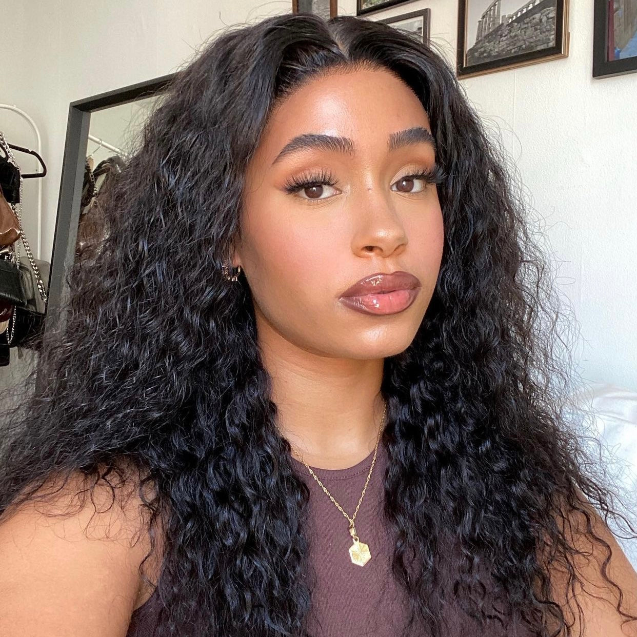 Mindy luxury hair Water Wave 5x5 HD lace closure wig