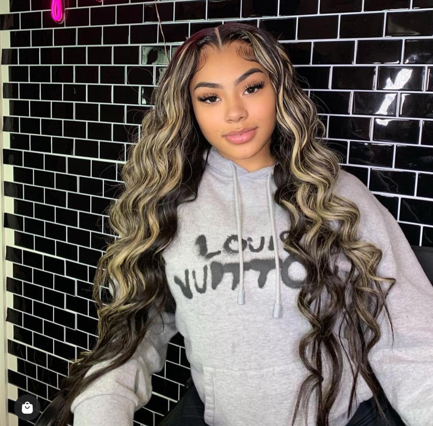Mindy luxury hair Highlight piano color #613/1b Body wave 13x4 lace front wig